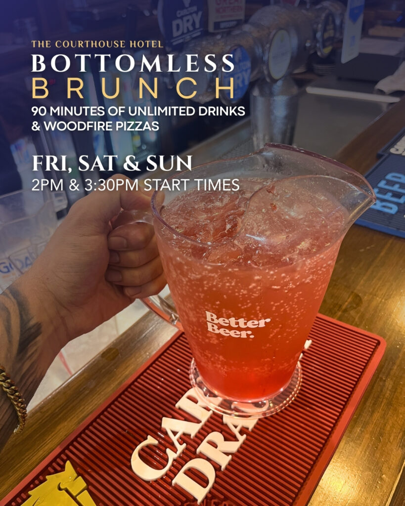 Bottomless Brunch at The Courthouse Hotel Smythesdale with cocktails and woodfired pizzas, $70pp 90 minutes unlimited drinks