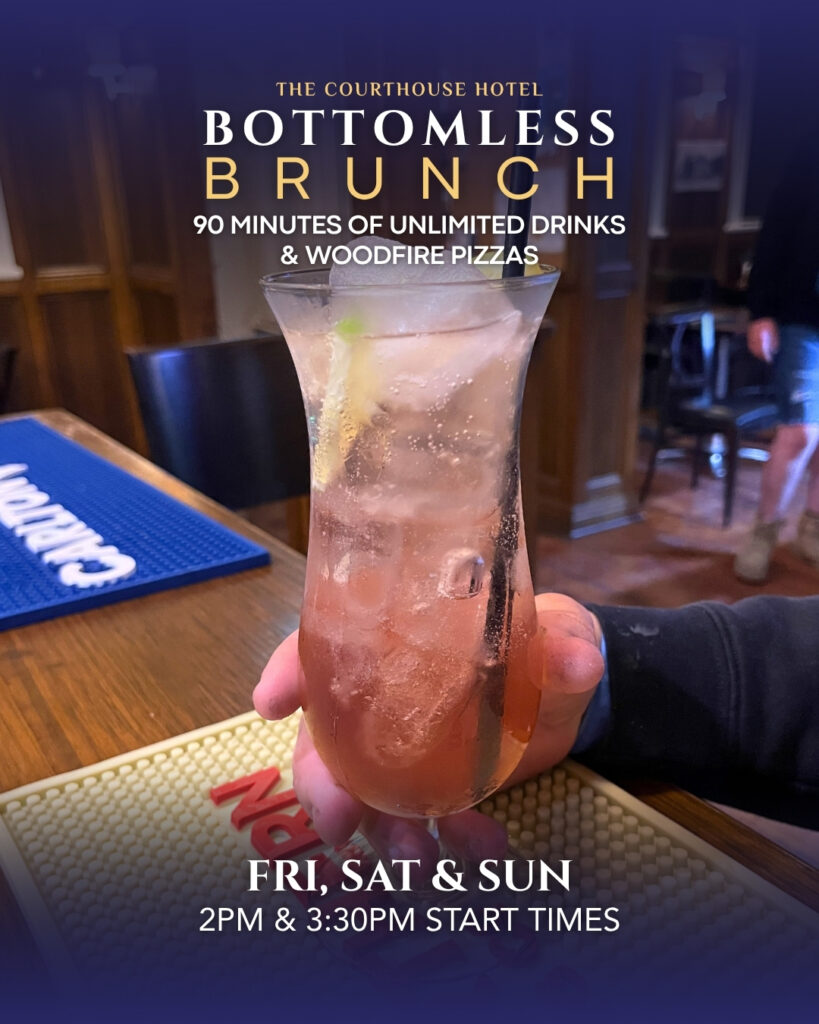 Bottomless Brunch at The Courthouse Hotel Smythesdale with cocktails and woodfired pizzas, $70pp 90 minutes unlimited drinks