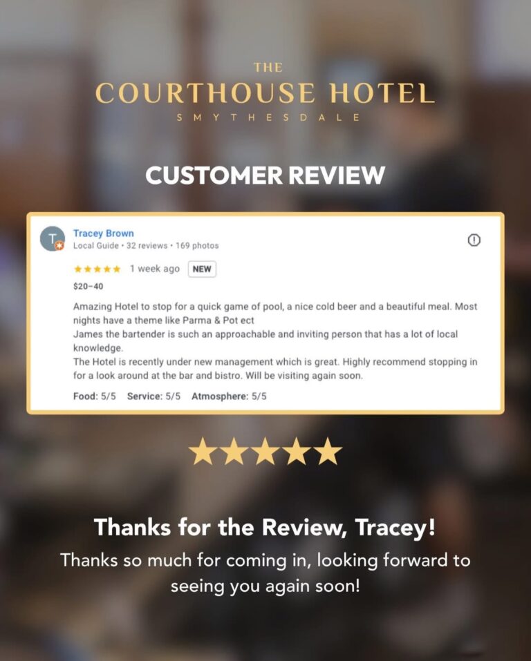 Instagram post from courthousehotelsmythesdale. This post is in position 5.